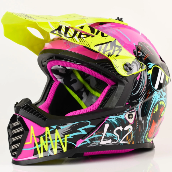 Kask LS2 MX437 Fast II Mini Gorilla Purple