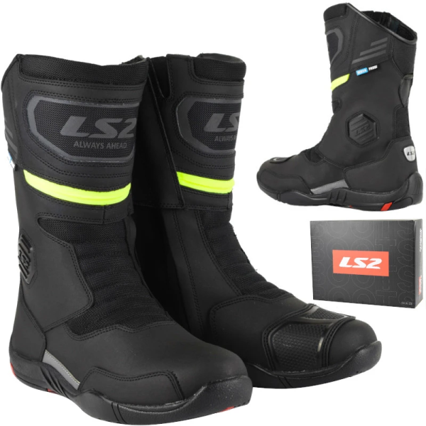 Buty motocyklowe LS2 Goby Man WP Black H-V Yellow
