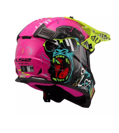 Kask LS2 MX437 Fast II Mini Gorilla Purple