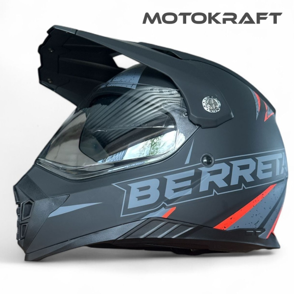 Kask Berreta MD-901 off road with glass Czerwony