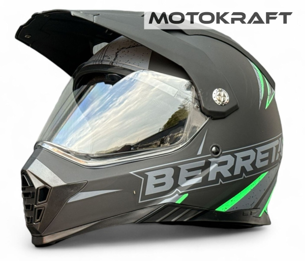 Kask Berreta MD-901 off road with glass Zielony