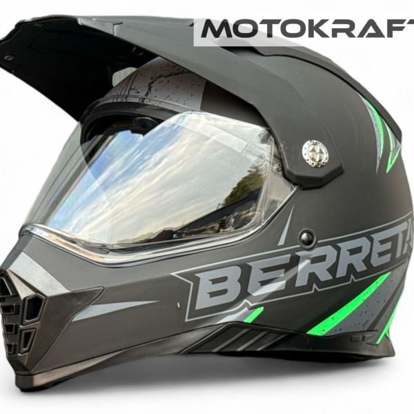 Kask Berreta MD-901 off road with glass Zielony