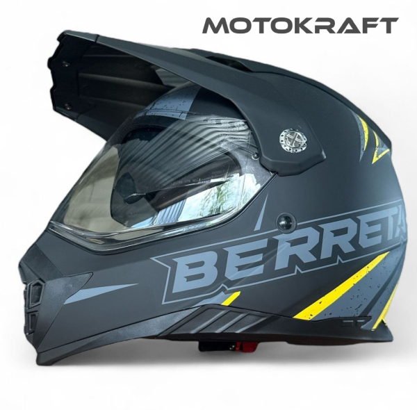 Kask Berreta MD-901 off road with glass Żółty