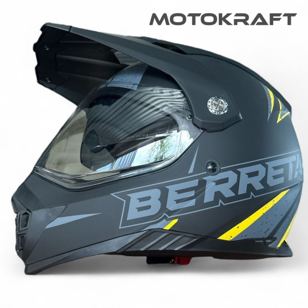 Kask Berreta MD-901 off road with glass Żółty