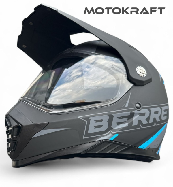 Kask Berreta MD-901 off road with glass Niebieski