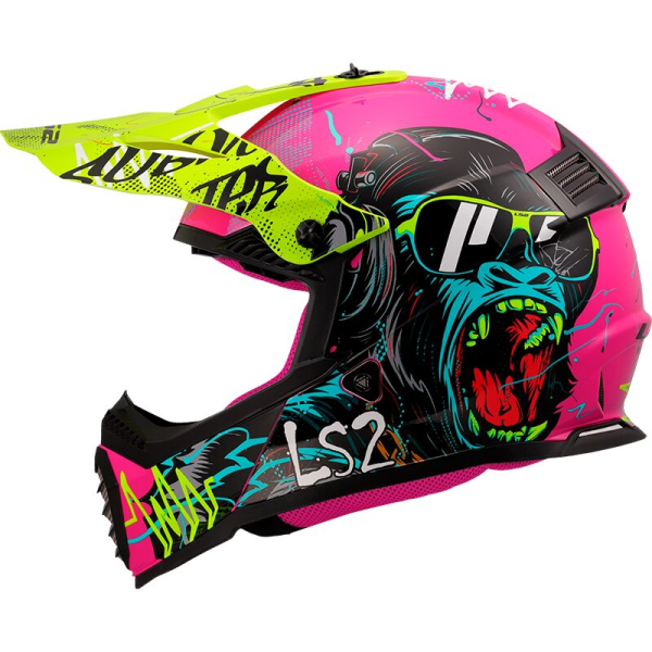 Kask LS2 MX437 Fast II Mini Gorilla Purple