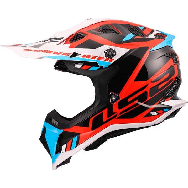 Kask LS2 MX700 Subverter Evo Stomp Biało-Niebiesko-Czerwony
