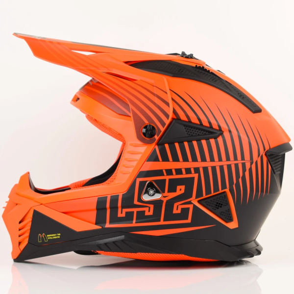 Kask LS2 MX708 FAST II DUCK MATT Pomarańczowo-Czerwony