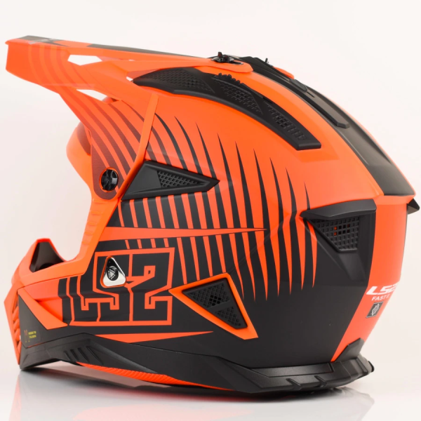 Kask LS2 MX708 FAST II DUCK MATT Pomarańczowo-Czerwony