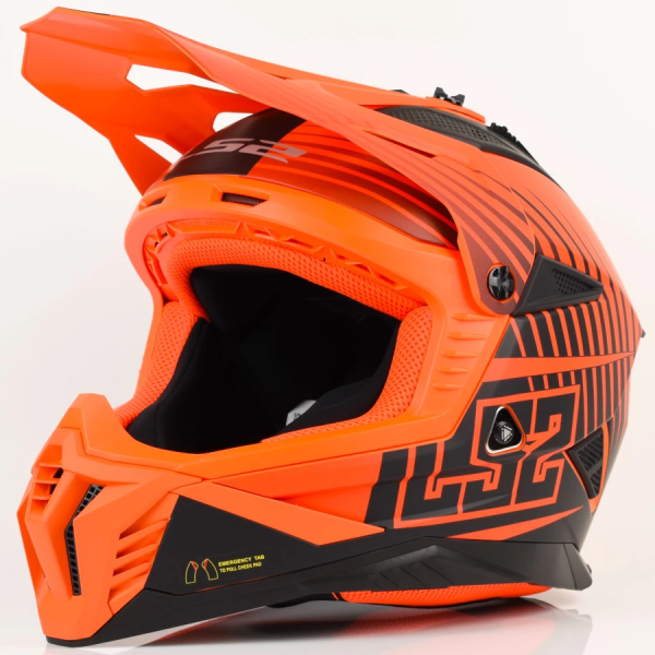 Kask LS2 MX708 FAST II DUCK MATT Pomarańczowo-Czerwony