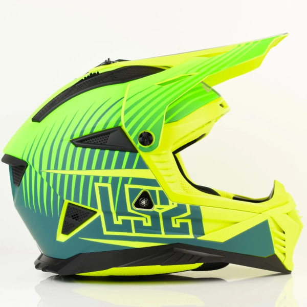 Kask LS2 MX708 FAST II DUCK MATT Szaro-Żółty
