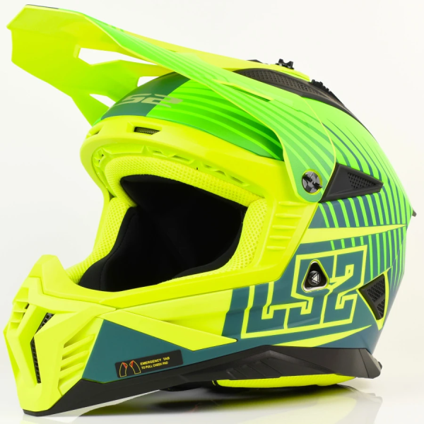 Kask LS2 MX708 FAST II DUCK MATT Szaro-Żółty